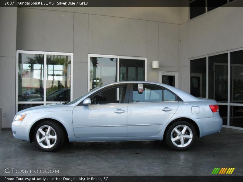 Silver Blue / Gray 2007 Hyundai Sonata SE V6