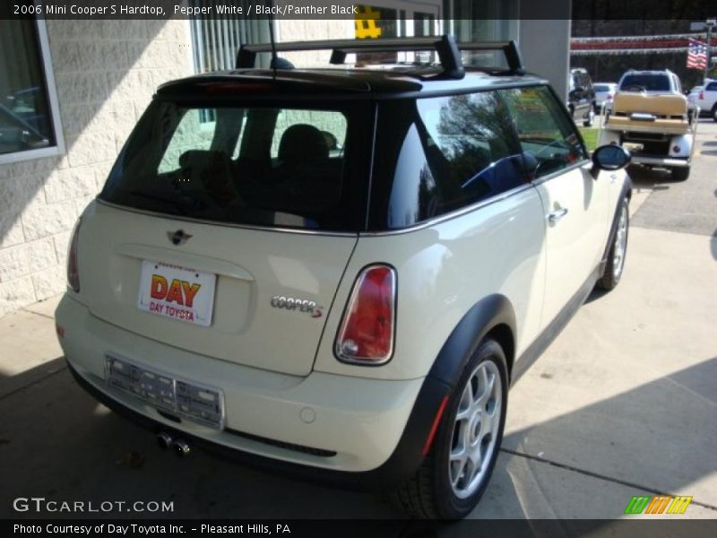 Pepper White / Black/Panther Black 2006 Mini Cooper S Hardtop
