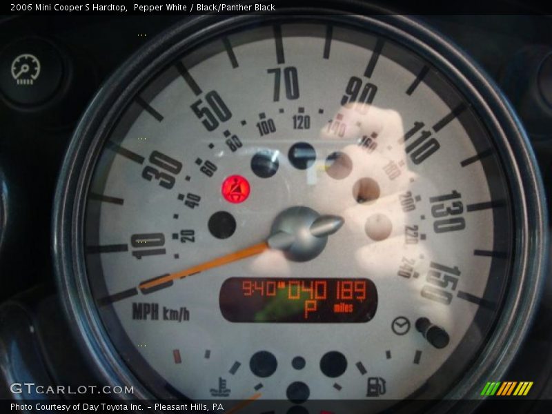Pepper White / Black/Panther Black 2006 Mini Cooper S Hardtop