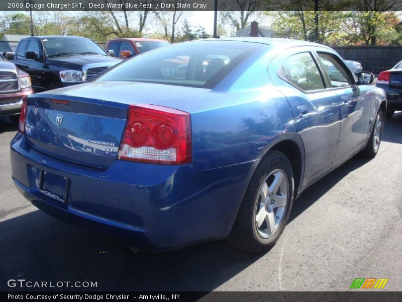 Deep Water Blue Pearl / Dark Slate Gray 2009 Dodge Charger SXT