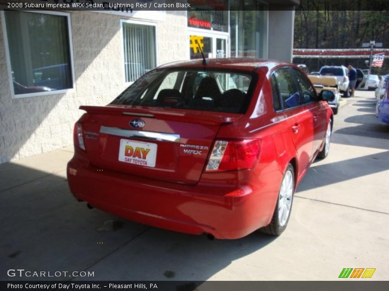 Lightning Red / Carbon Black 2008 Subaru Impreza WRX Sedan
