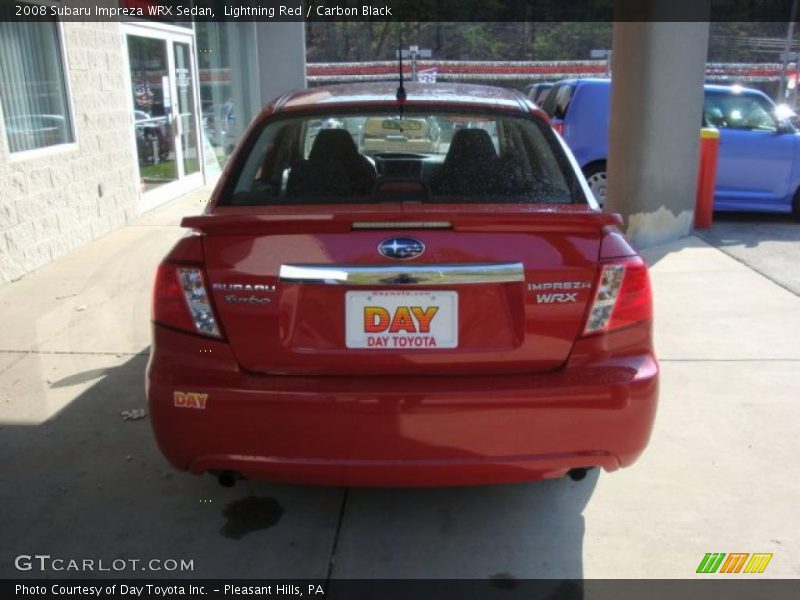 Lightning Red / Carbon Black 2008 Subaru Impreza WRX Sedan