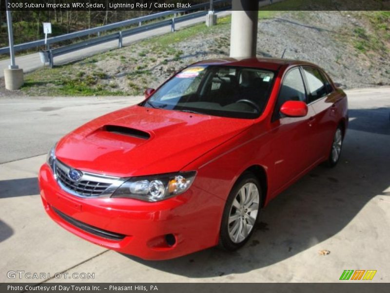Lightning Red / Carbon Black 2008 Subaru Impreza WRX Sedan