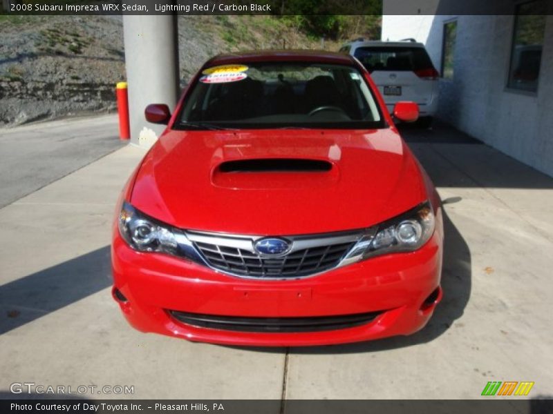 Lightning Red / Carbon Black 2008 Subaru Impreza WRX Sedan