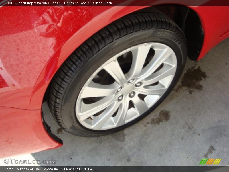 Lightning Red / Carbon Black 2008 Subaru Impreza WRX Sedan
