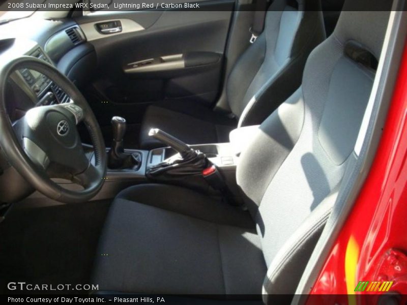 Lightning Red / Carbon Black 2008 Subaru Impreza WRX Sedan