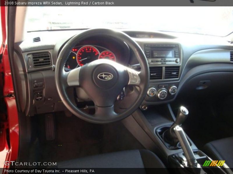 Lightning Red / Carbon Black 2008 Subaru Impreza WRX Sedan