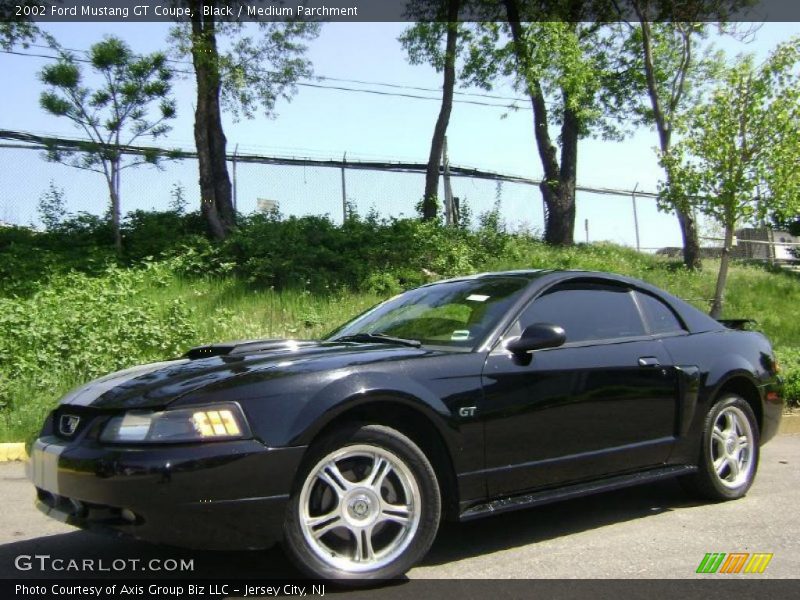 Black / Medium Parchment 2002 Ford Mustang GT Coupe