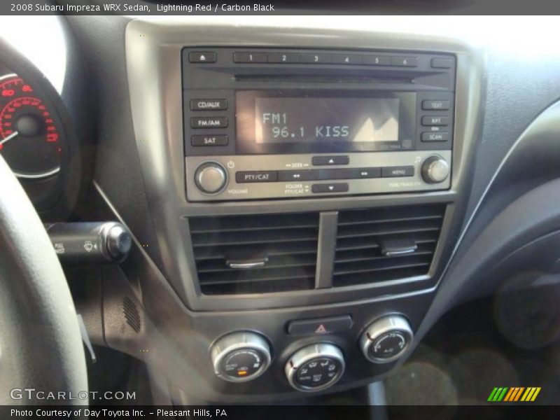 Lightning Red / Carbon Black 2008 Subaru Impreza WRX Sedan
