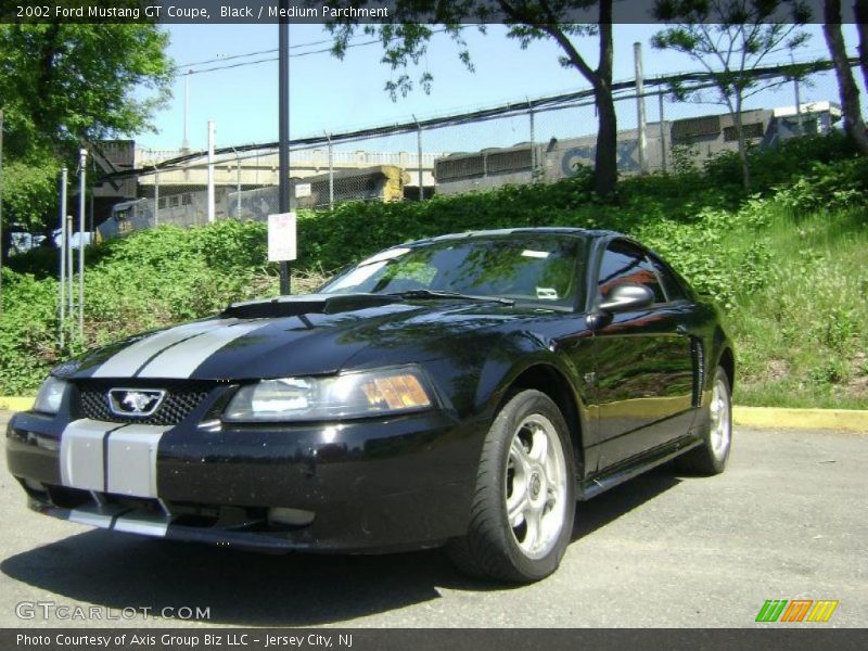 Black / Medium Parchment 2002 Ford Mustang GT Coupe