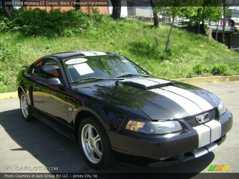 Black / Medium Parchment 2002 Ford Mustang GT Coupe
