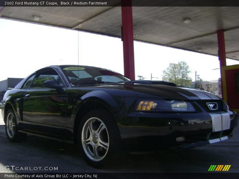 Black / Medium Parchment 2002 Ford Mustang GT Coupe