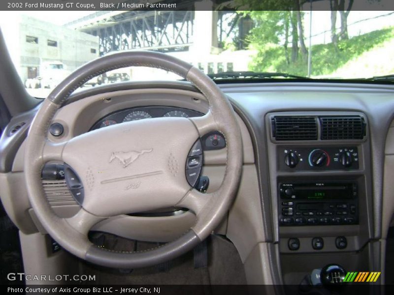 Black / Medium Parchment 2002 Ford Mustang GT Coupe