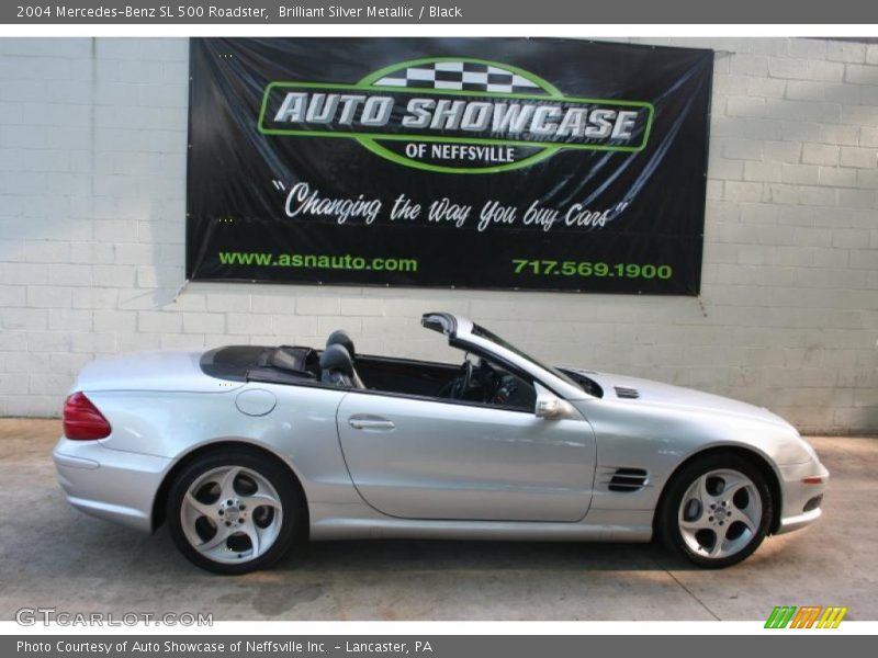 Brilliant Silver Metallic / Black 2004 Mercedes-Benz SL 500 Roadster