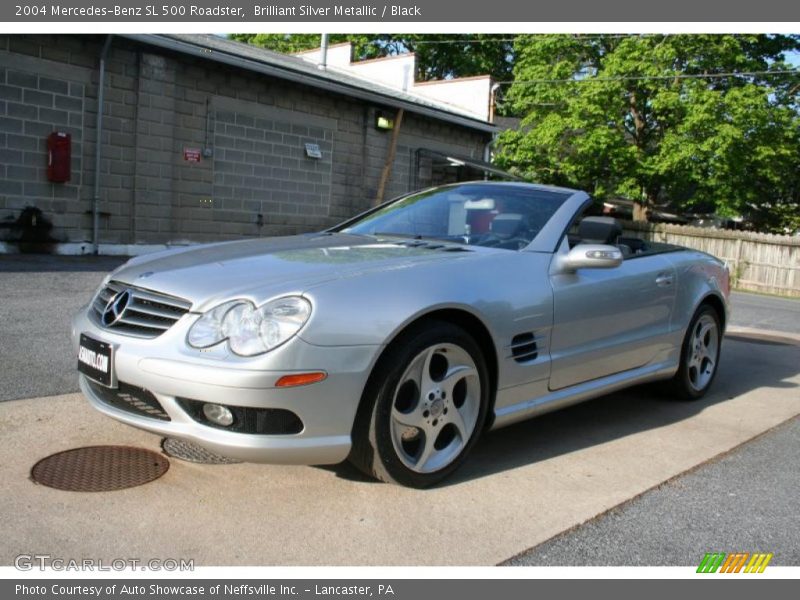 Brilliant Silver Metallic / Black 2004 Mercedes-Benz SL 500 Roadster