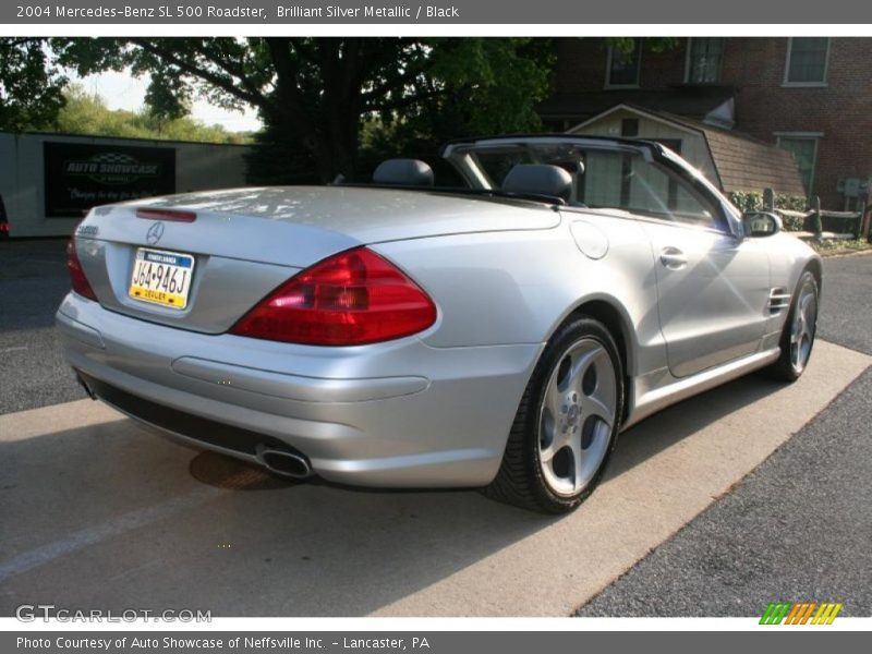 Brilliant Silver Metallic / Black 2004 Mercedes-Benz SL 500 Roadster