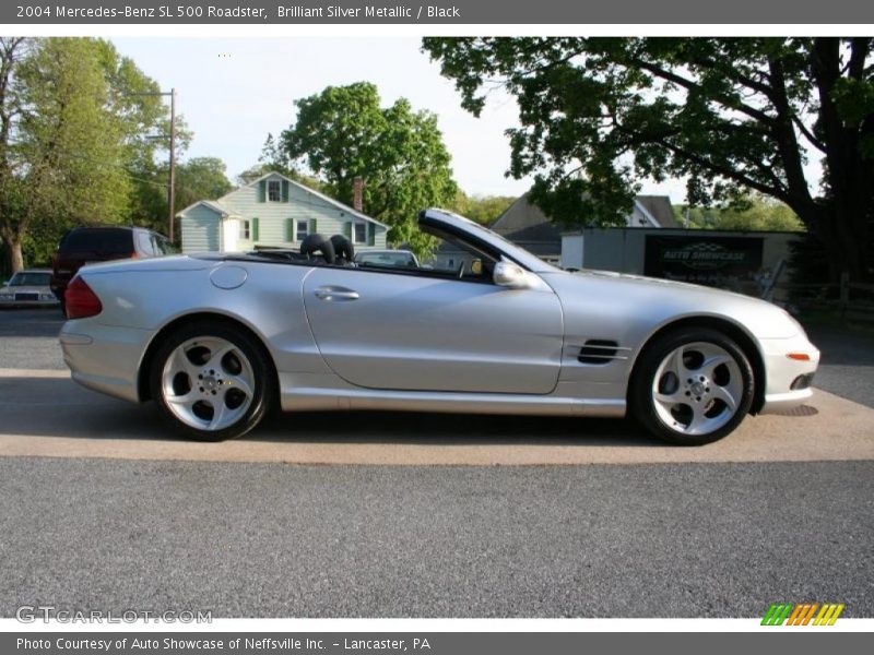 Brilliant Silver Metallic / Black 2004 Mercedes-Benz SL 500 Roadster