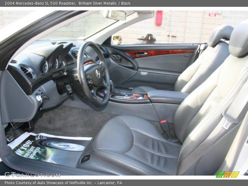 Brilliant Silver Metallic / Black 2004 Mercedes-Benz SL 500 Roadster