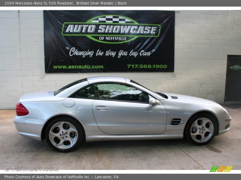 Brilliant Silver Metallic / Black 2004 Mercedes-Benz SL 500 Roadster