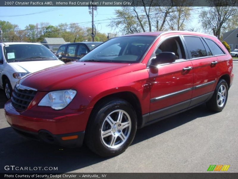 Inferno Red Crystal Pearl / Pastel Slate Gray 2007 Chrysler Pacifica AWD