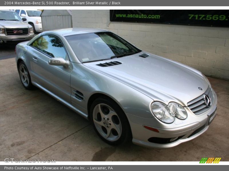 Brilliant Silver Metallic / Black 2004 Mercedes-Benz SL 500 Roadster