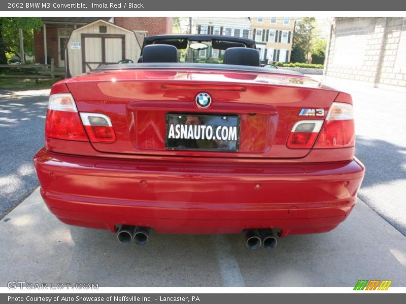 Imola Red / Black 2002 BMW M3 Convertible