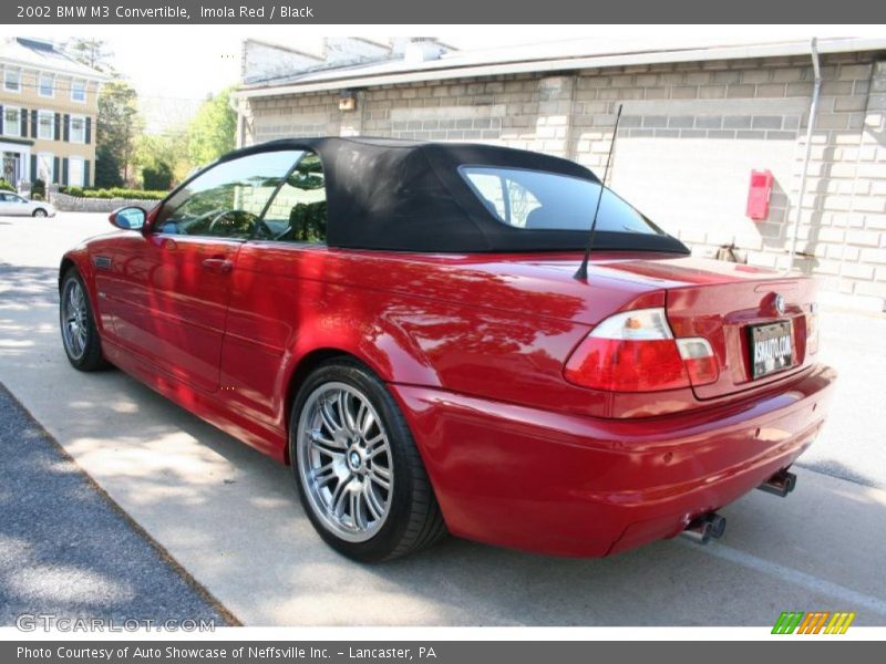 Imola Red / Black 2002 BMW M3 Convertible
