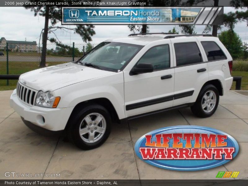 Stone White / Dark Khaki/Light Graystone 2006 Jeep Grand Cherokee Laredo