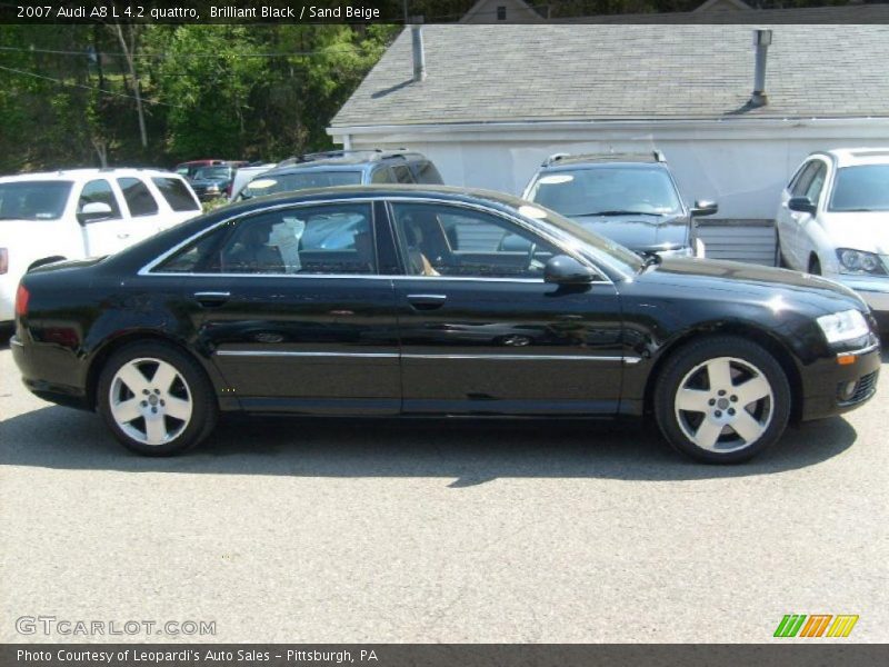 Brilliant Black / Sand Beige 2007 Audi A8 L 4.2 quattro