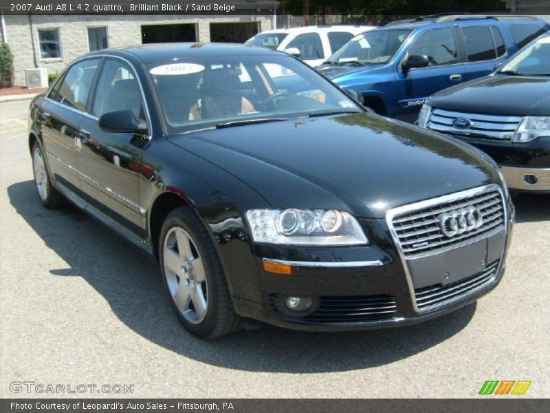 Brilliant Black / Sand Beige 2007 Audi A8 L 4.2 quattro