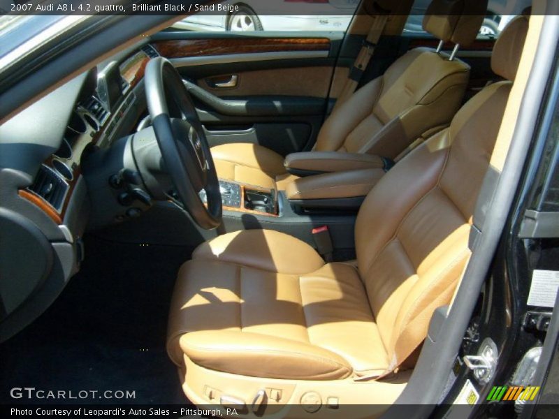 Brilliant Black / Sand Beige 2007 Audi A8 L 4.2 quattro