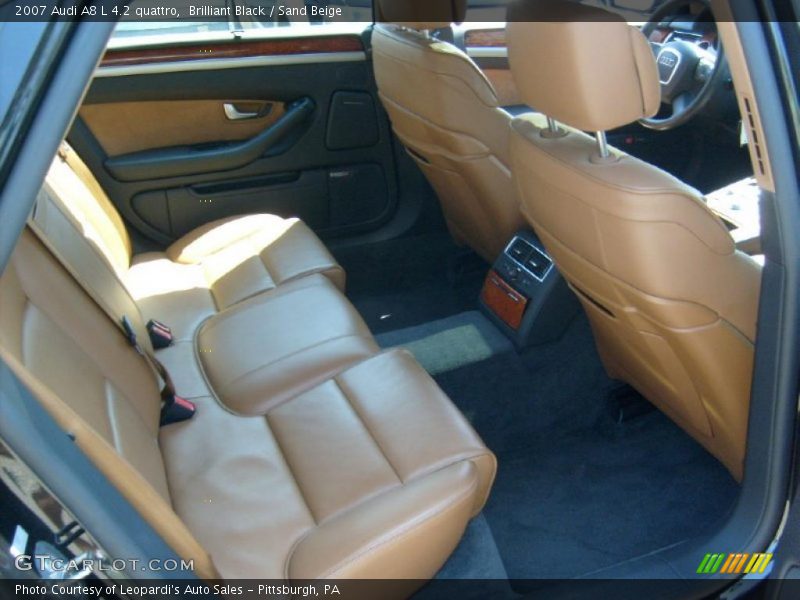 Brilliant Black / Sand Beige 2007 Audi A8 L 4.2 quattro