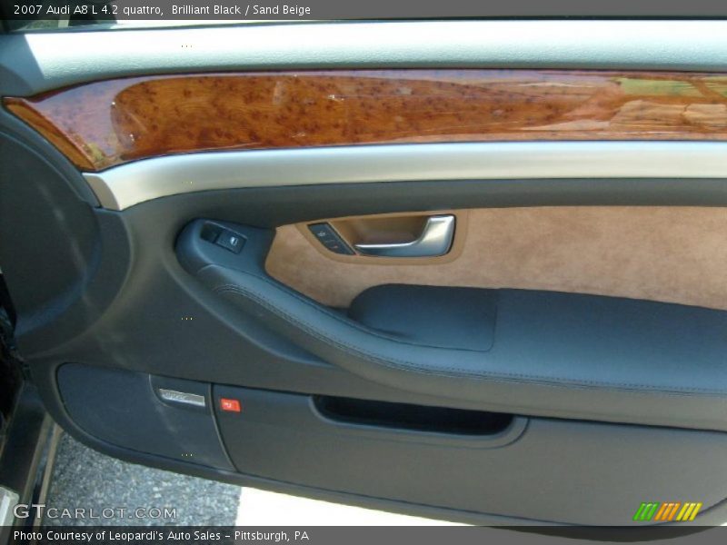 Brilliant Black / Sand Beige 2007 Audi A8 L 4.2 quattro