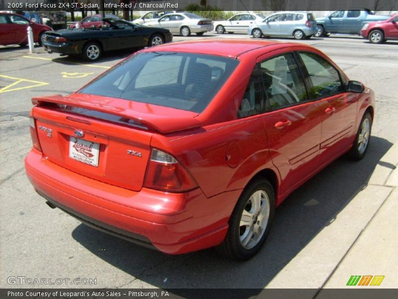 Infra-Red / Charcoal/Red 2005 Ford Focus ZX4 ST Sedan