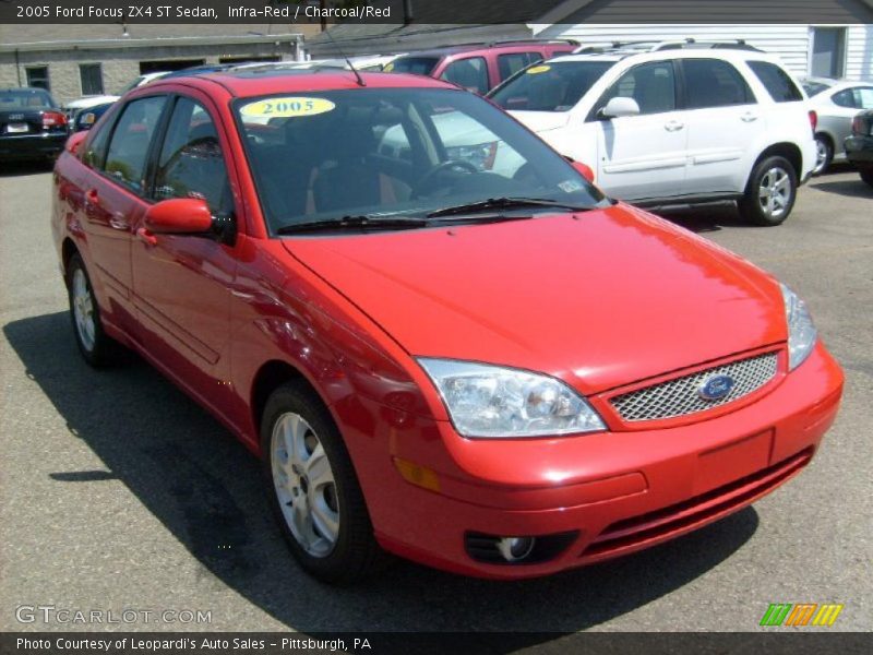 Infra-Red / Charcoal/Red 2005 Ford Focus ZX4 ST Sedan