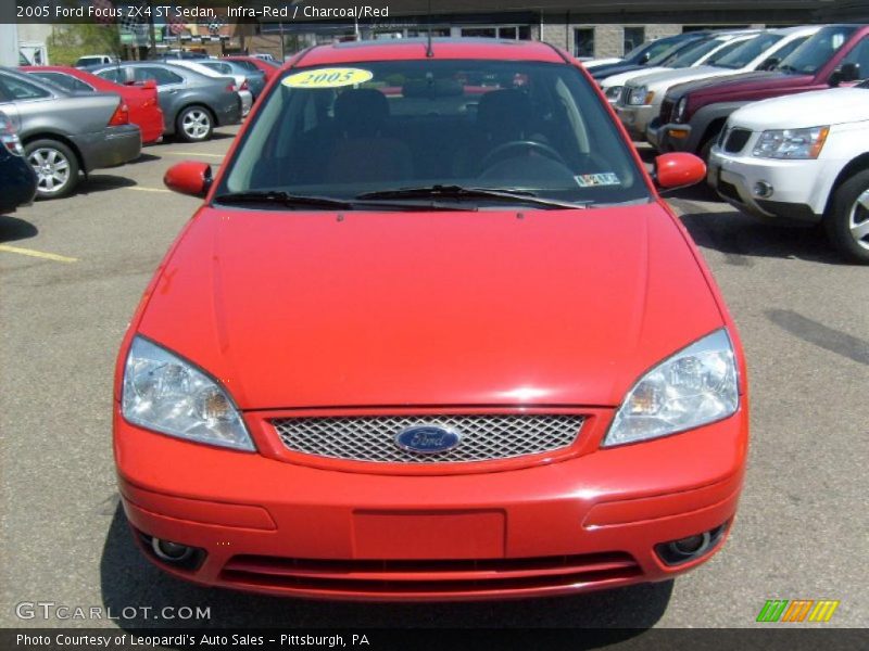 Infra-Red / Charcoal/Red 2005 Ford Focus ZX4 ST Sedan