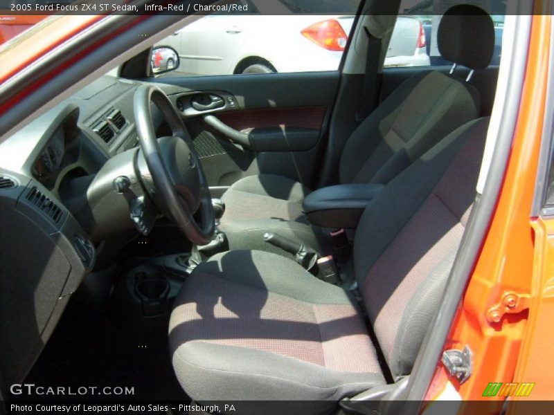 Infra-Red / Charcoal/Red 2005 Ford Focus ZX4 ST Sedan