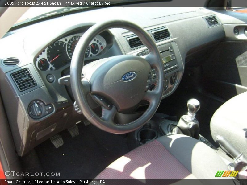 Infra-Red / Charcoal/Red 2005 Ford Focus ZX4 ST Sedan