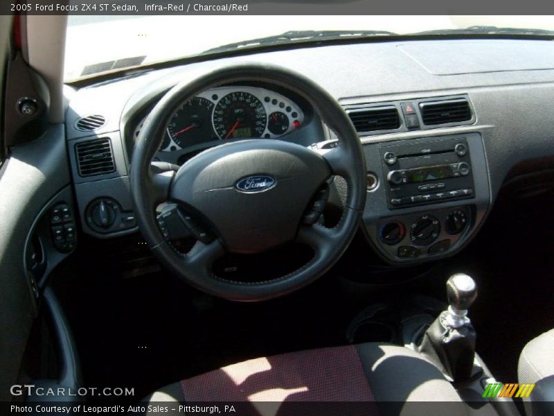 Infra-Red / Charcoal/Red 2005 Ford Focus ZX4 ST Sedan