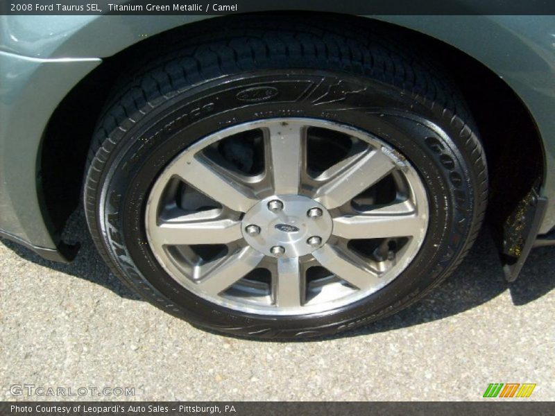Titanium Green Metallic / Camel 2008 Ford Taurus SEL