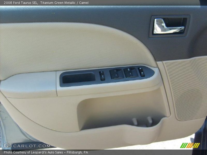 Titanium Green Metallic / Camel 2008 Ford Taurus SEL