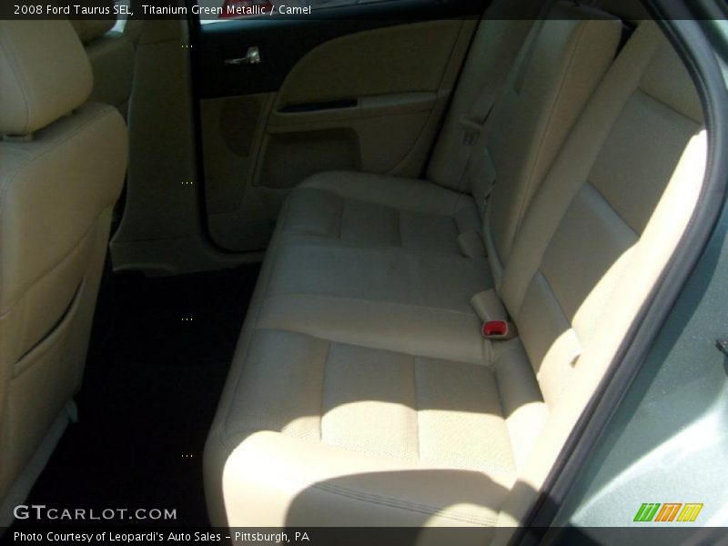 Titanium Green Metallic / Camel 2008 Ford Taurus SEL