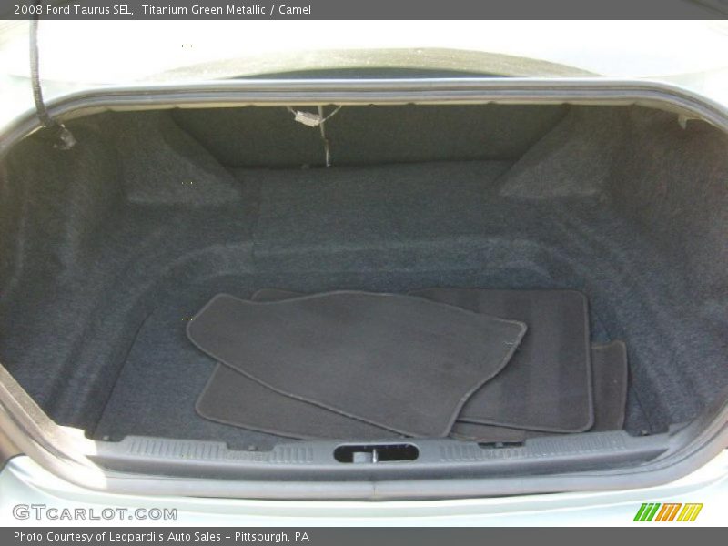 Titanium Green Metallic / Camel 2008 Ford Taurus SEL