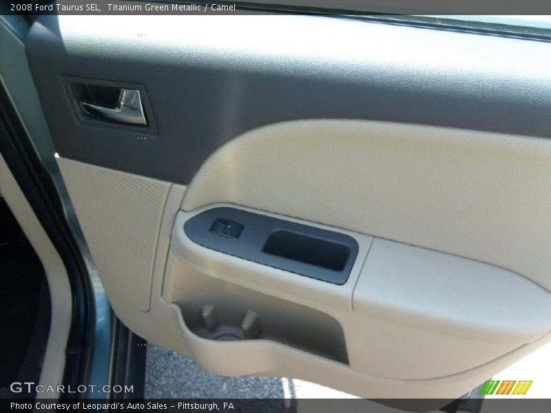 Titanium Green Metallic / Camel 2008 Ford Taurus SEL