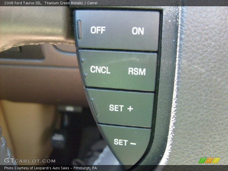 Titanium Green Metallic / Camel 2008 Ford Taurus SEL