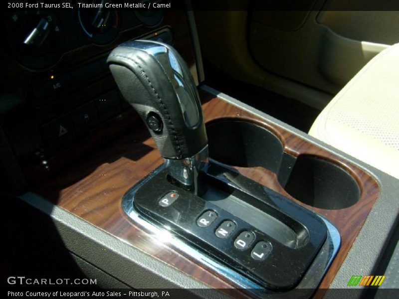 Titanium Green Metallic / Camel 2008 Ford Taurus SEL