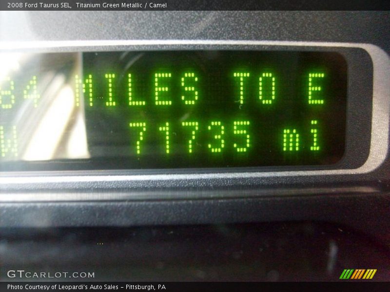 Titanium Green Metallic / Camel 2008 Ford Taurus SEL