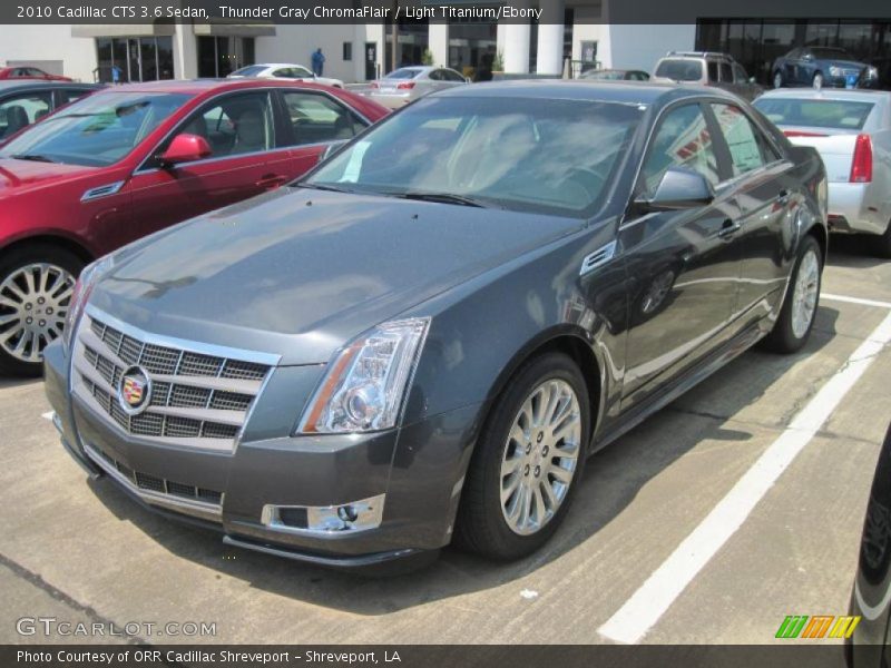 Thunder Gray ChromaFlair / Light Titanium/Ebony 2010 Cadillac CTS 3.6 Sedan