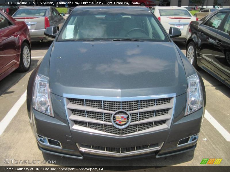 Thunder Gray ChromaFlair / Light Titanium/Ebony 2010 Cadillac CTS 3.6 Sedan