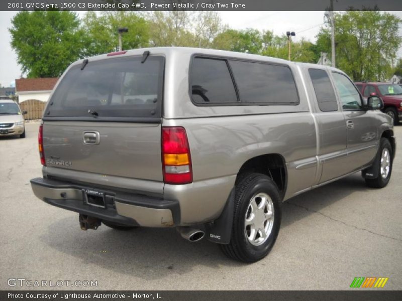 Pewter Metallic / Gray Two Tone 2001 GMC Sierra 1500 C3 Extended Cab 4WD